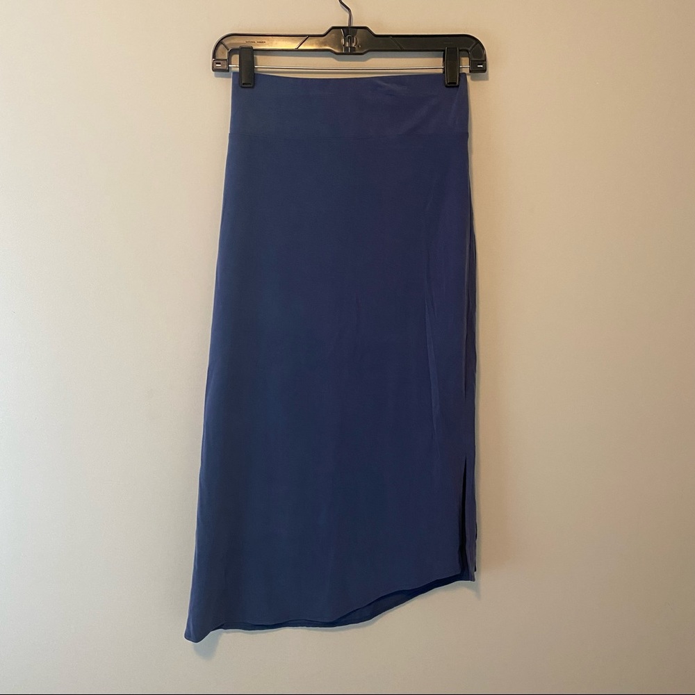 NWT Slate blue modal knit midi skirt Nic+Zoe 3x